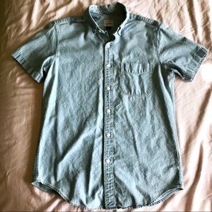 J. Crew Demin Short Sleeved Button Down